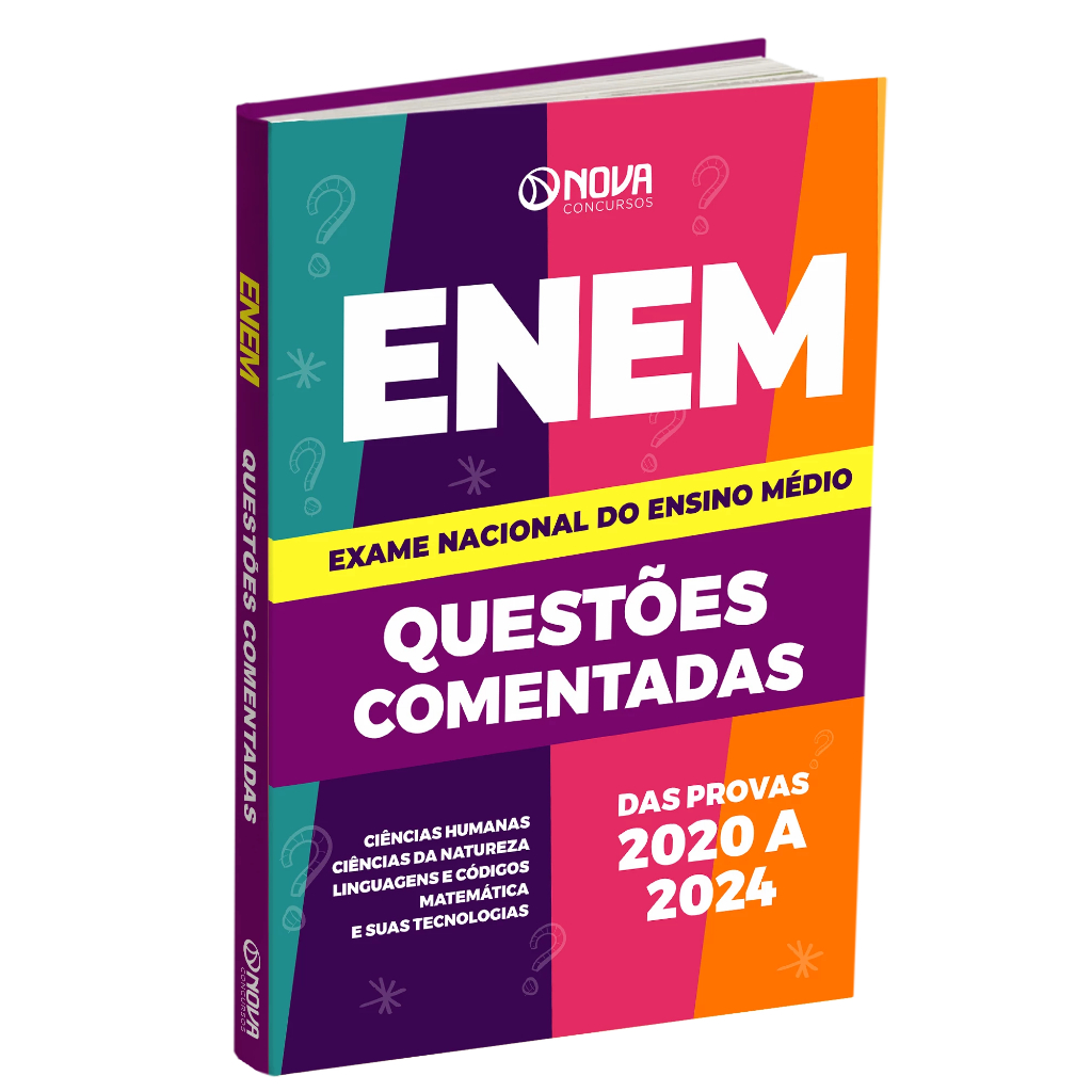 Imagem Caderno ENEM com 1.100 questões COMENTADAS DOS ÚLTIMOS ANOS (IMPRESSA)