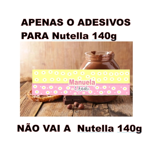 margarida flor Adesivo Nutella 140g Personalizado | Todos os Temas festa aniversario kits