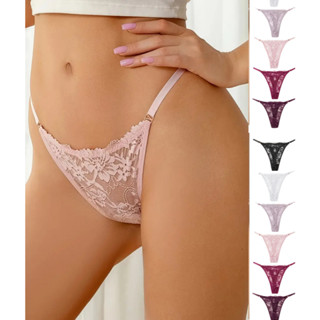 Kit C/10 Unidades de Calcinha Fio Dental Regulagem Lingerie Sexy