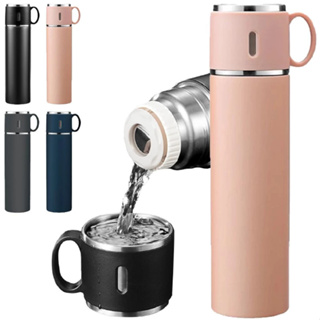 Garrafa Térmica Inox Com Copo 500ml Água Café Chá Caneca Frio Quente Com duas Xicaras em Oferta na Shopee