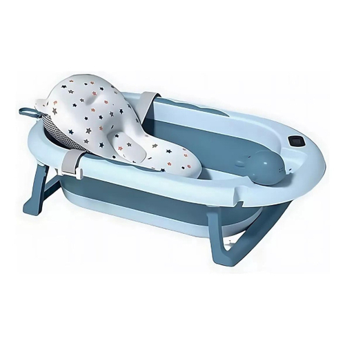 Banheira para bebe com termômetro digital + almofada + chuveirinho de mão