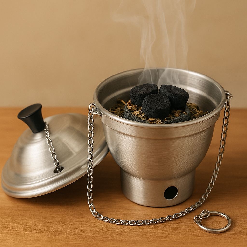 Turíbulo Defumação Médio em Alumínio e Corrente 14 cm em Oferta na Shopee