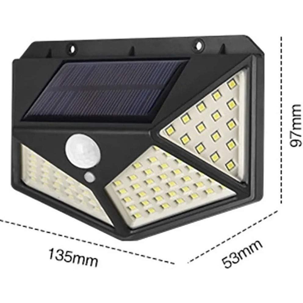 Luminária Energia Solar Parede 100 Led Sensor Presença 3 Funções Lampada em Oferta na Shopee