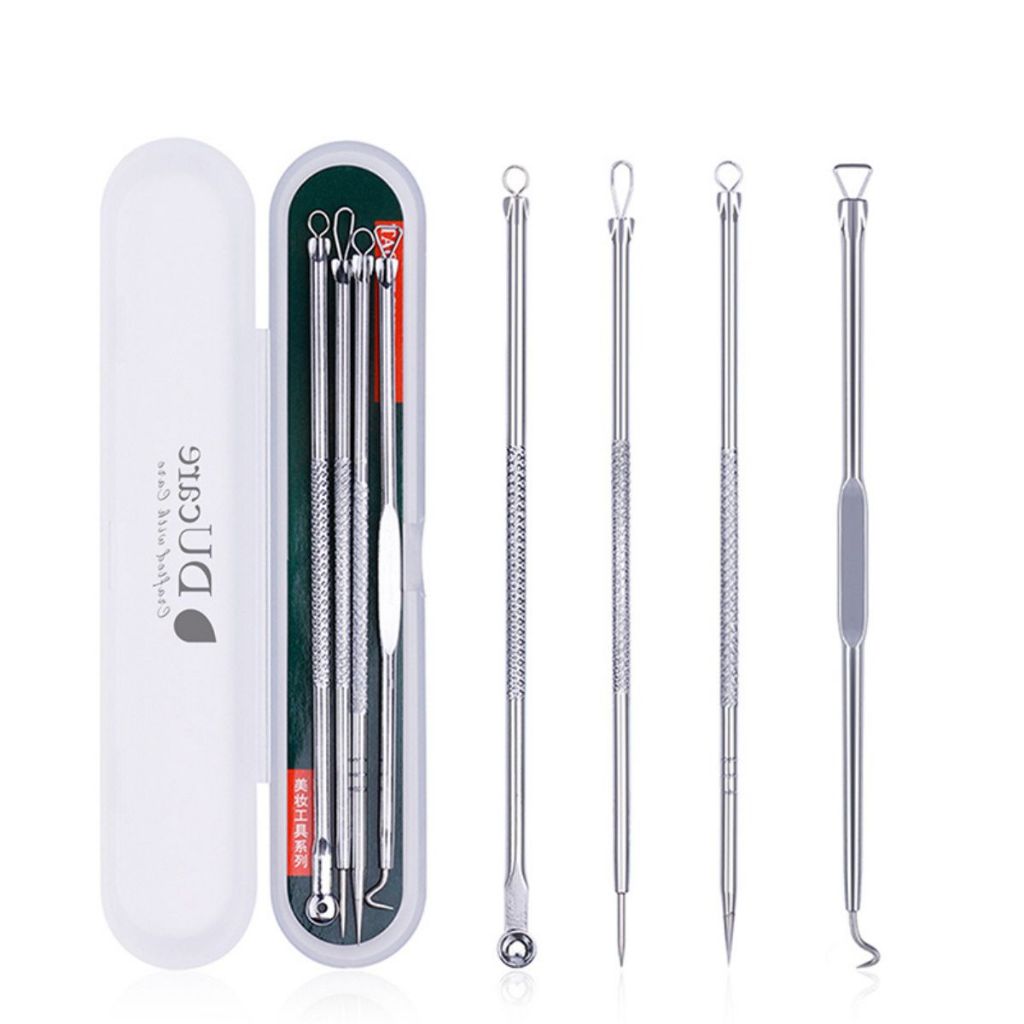 kit acne extrator 4Pçs. Removedor de cravo e espinhas.