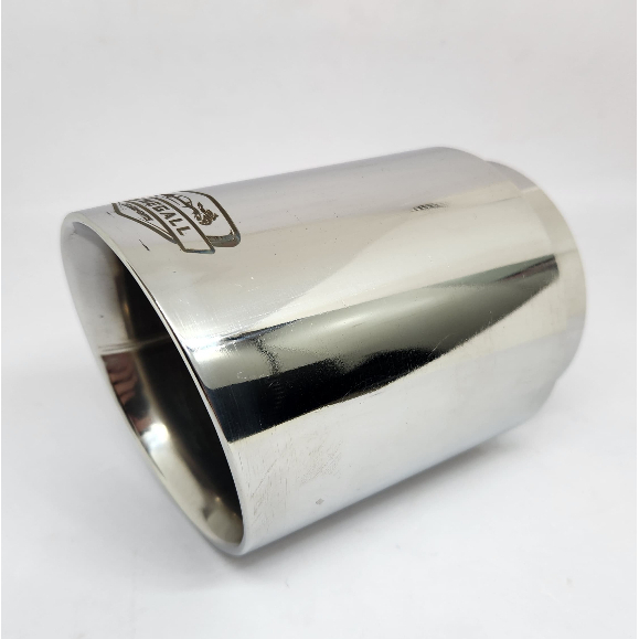 Ponteira Esportiva 3,5" Chanfrada/Reta Parede Dupla em inox 304. Astra polo jetta bmw mercedes audi