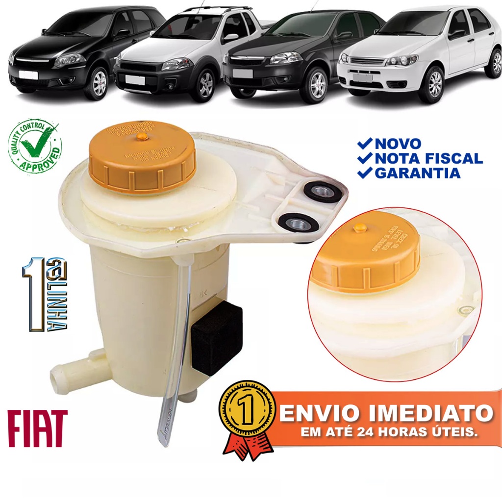 Reservatorio De Oleo Hidraulico Direção Fiat Palio Strada Siena 1.0 1.4 1.8 Fire Todos Novo c/ NF em Oferta na Shopee