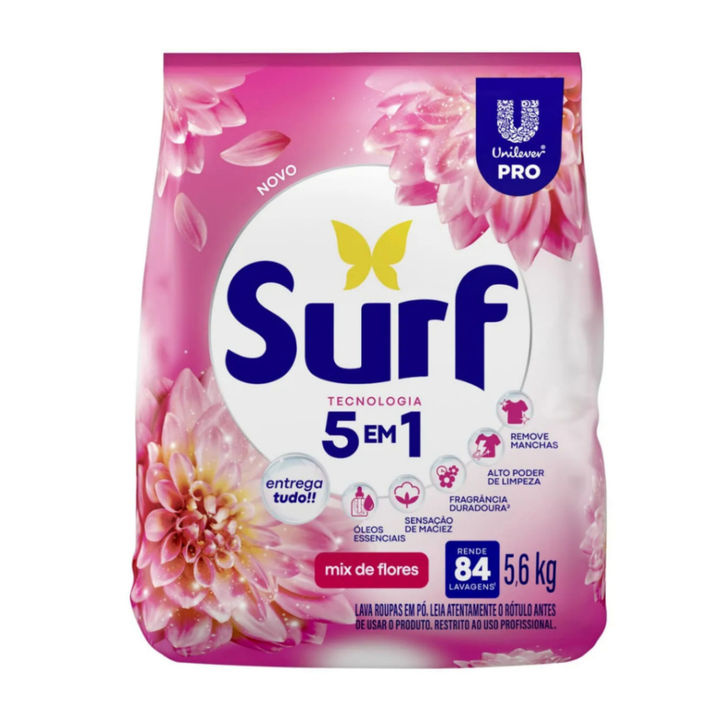 Lava Roupas em Pó Surf Pro 5,6kg - Home & Living