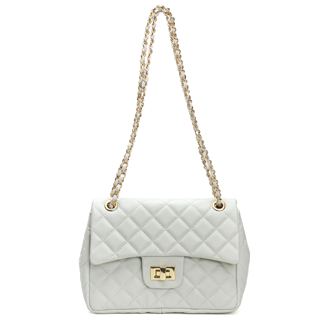 Bolsa Feminina Couro Legitimo Matelassê Média B255M