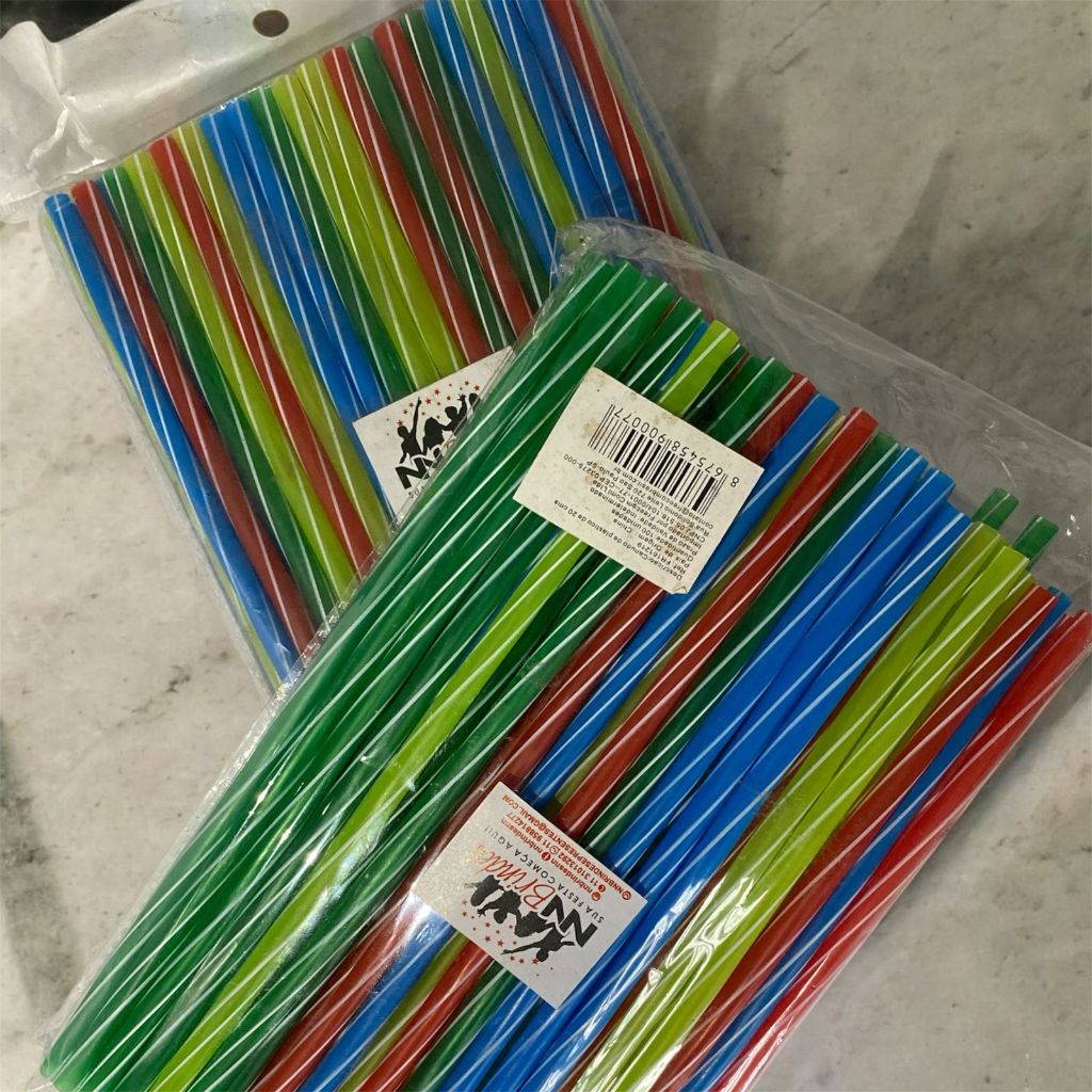 Canudo de Plástico 20cm/Decoração Festa em Oferta na Shopee