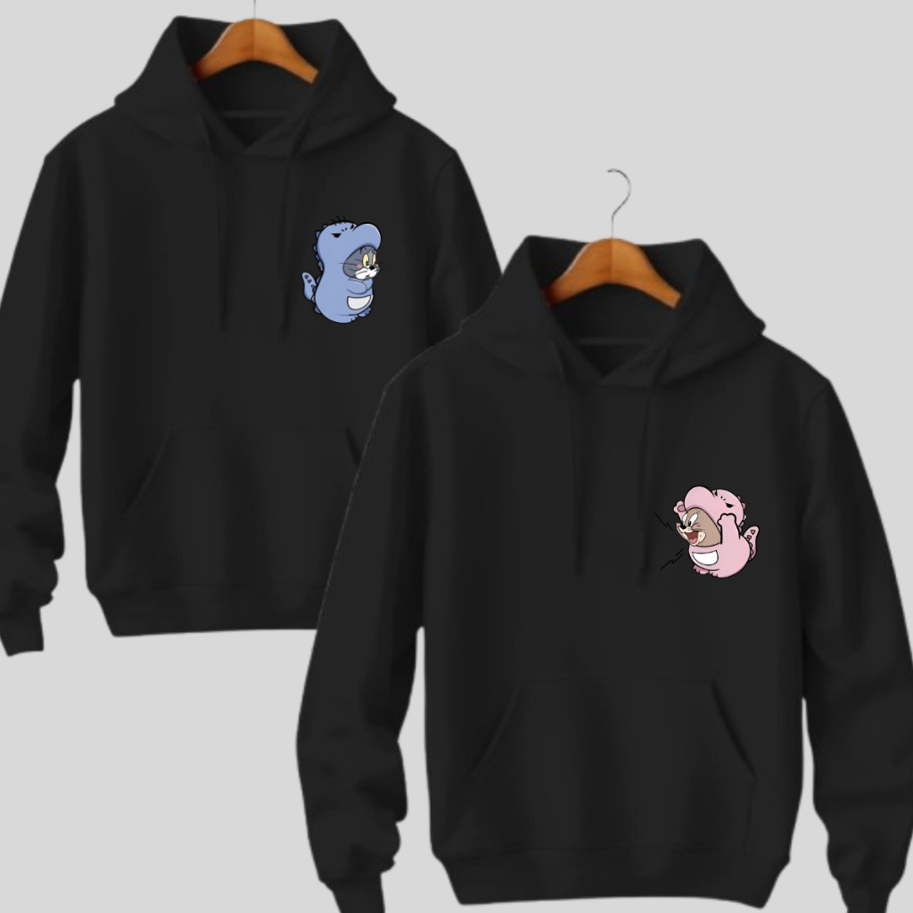 Conjunto Moletom com Capuz Casal Namorados Algodão tom e Jerry bebe NOVIDADE!