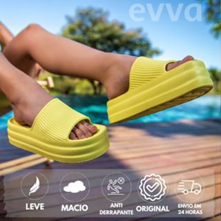 Chinelo Feminino Plataforma Anabela Salto Super Leve (em EVA)