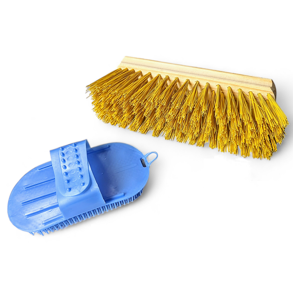 Kit Limpeza Escovão + Escova Rígida Para Cavalo E Similares em Oferta na Shopee