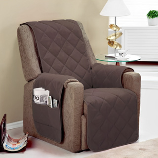 Protetor De Sofá Capa Poltrona Do Papai 1 Assento Matelado Com Bolso Lateral Para Objetos em Oferta na Shopee