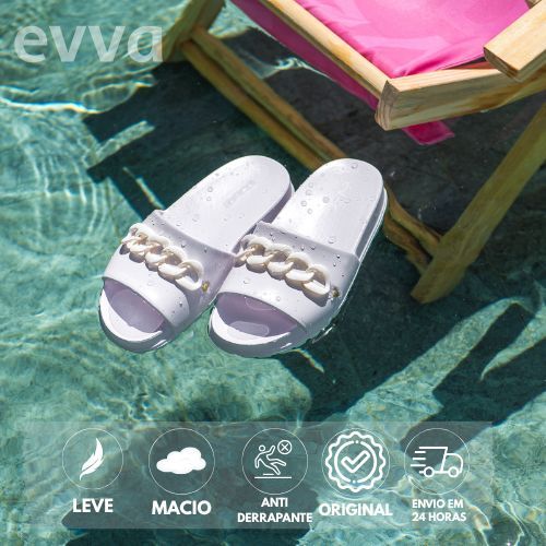 Chinelo Slide com corrente Nuvem Leve Macio Confortável 100% em EVA