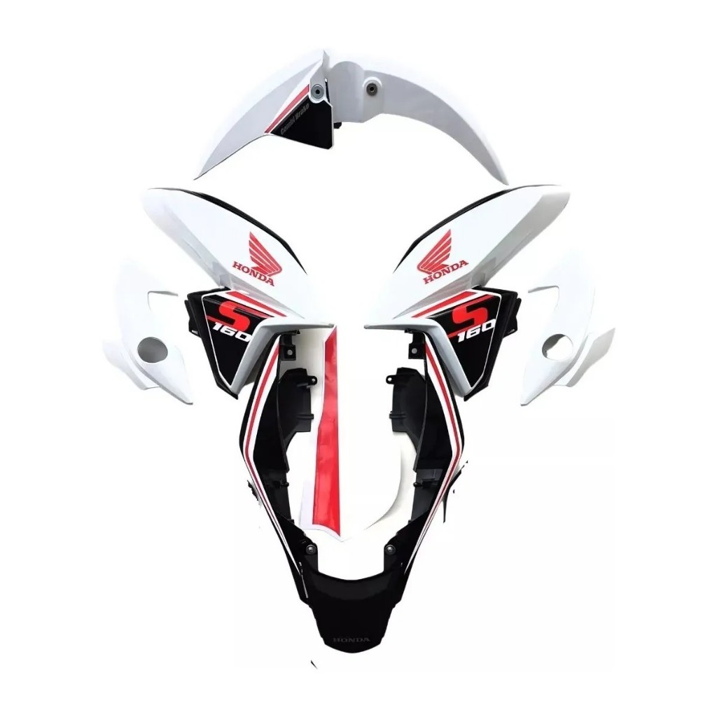 Kit Carenagens Titan 160s Aba Tanque Titan 160s Paralama160s Rabeta adesivada + Bananinha Branco Pérola 160s 2020/2021 em Oferta na Shopee