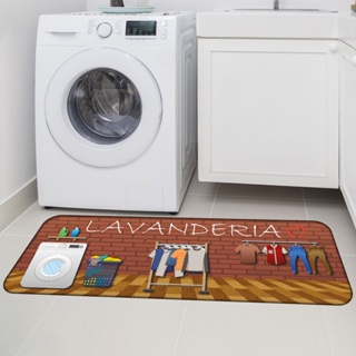 Tapete Trilho para Lavanderia Antiderrapante 40x120 Estampa Tijolinhos em Oferta na Shopee