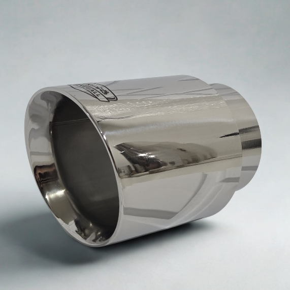 Ponteira Esportiva 4,5" Parede Dupla Chanfrada, inox 304. Astra vectra polo jetta bmw mercedes gm