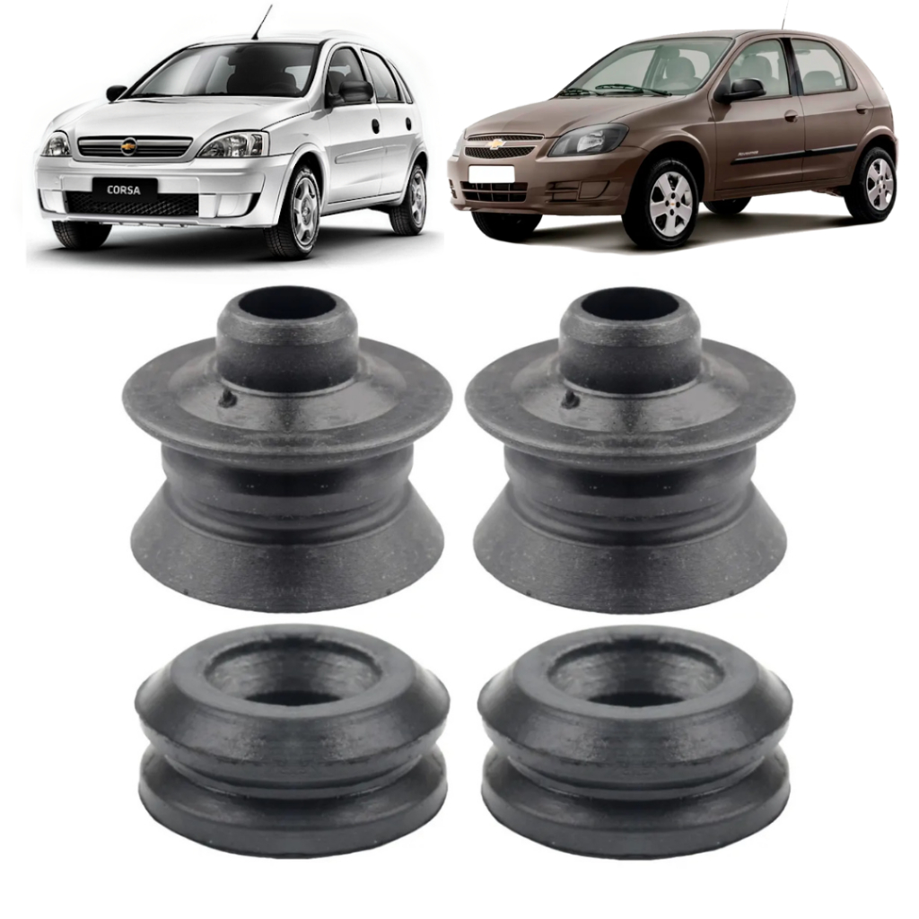 Kit Batente Bucha Amortecedor Traseiro Corsa Prisma Celta Classic Tigra Novo Corsa