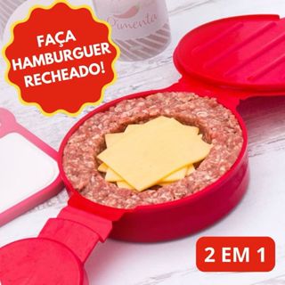 Forma Molde Para Fazer Hambúrguer Recheado Artesanal Caseiro Plasutil em Oferta na Shopee