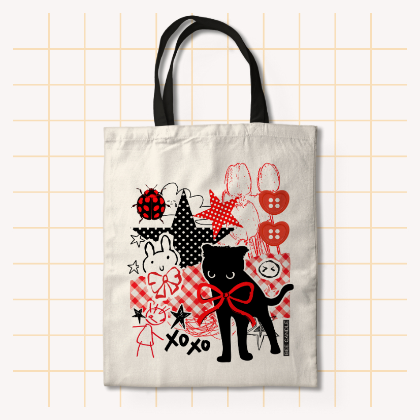Bolsa Ecobag Colagem punk fofa moda alternativa Modelo Tote Bag em Oferta na Shopee