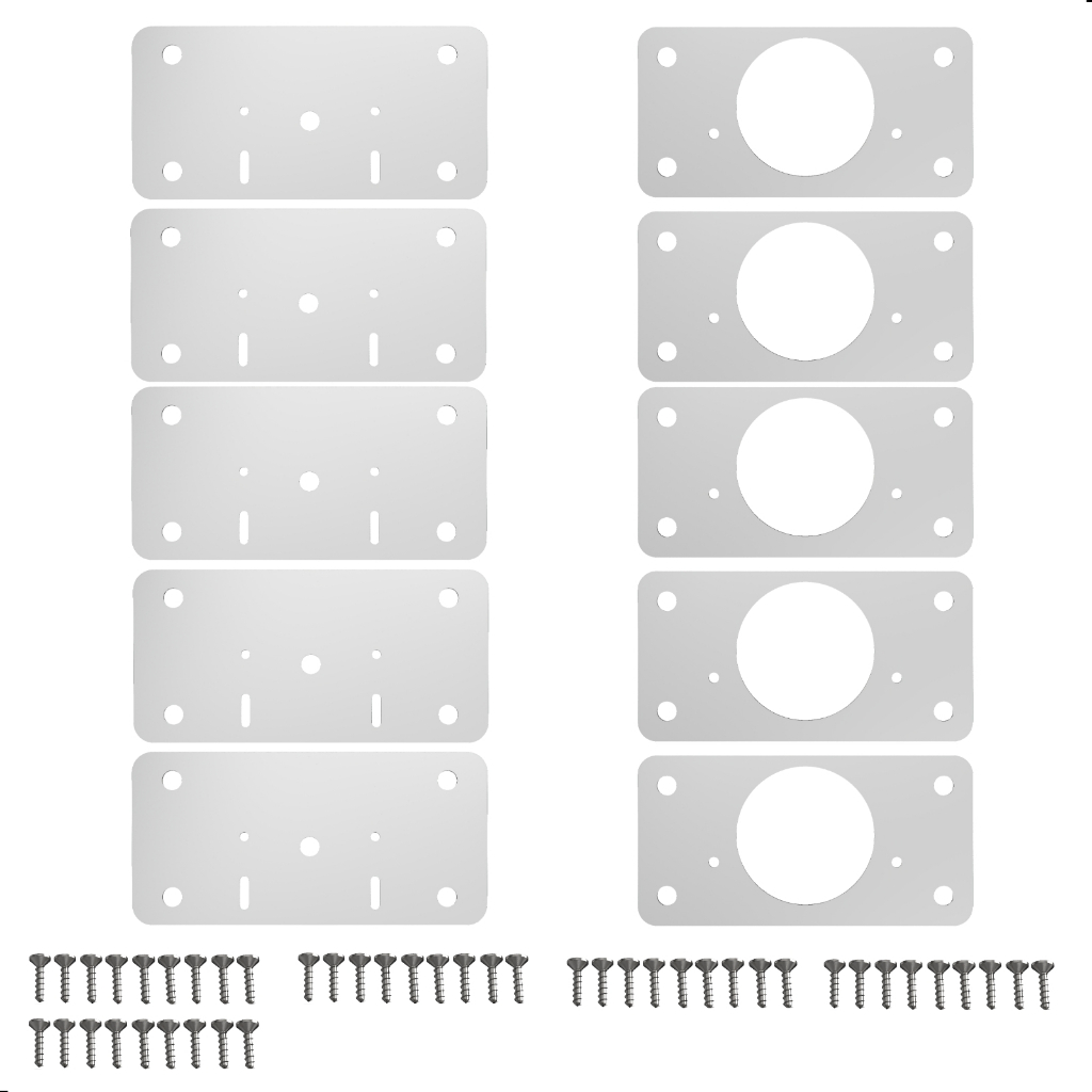 10 Placas Reparo Para Dobradiças De Porta Armário MDF FS.RTG