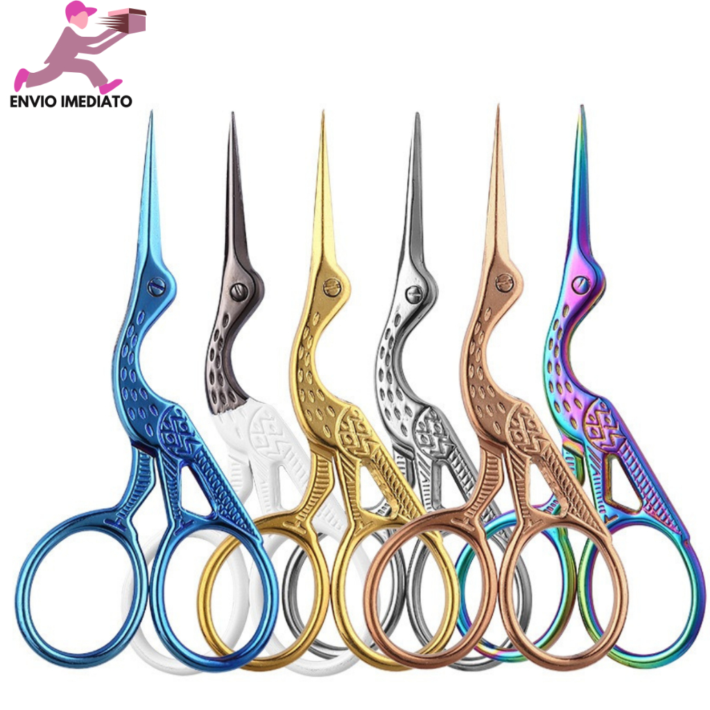 Tesoura Pequena, Design de Sobrancelhas, Cílios, Bordado Envio Imediato 24h rosa colorida