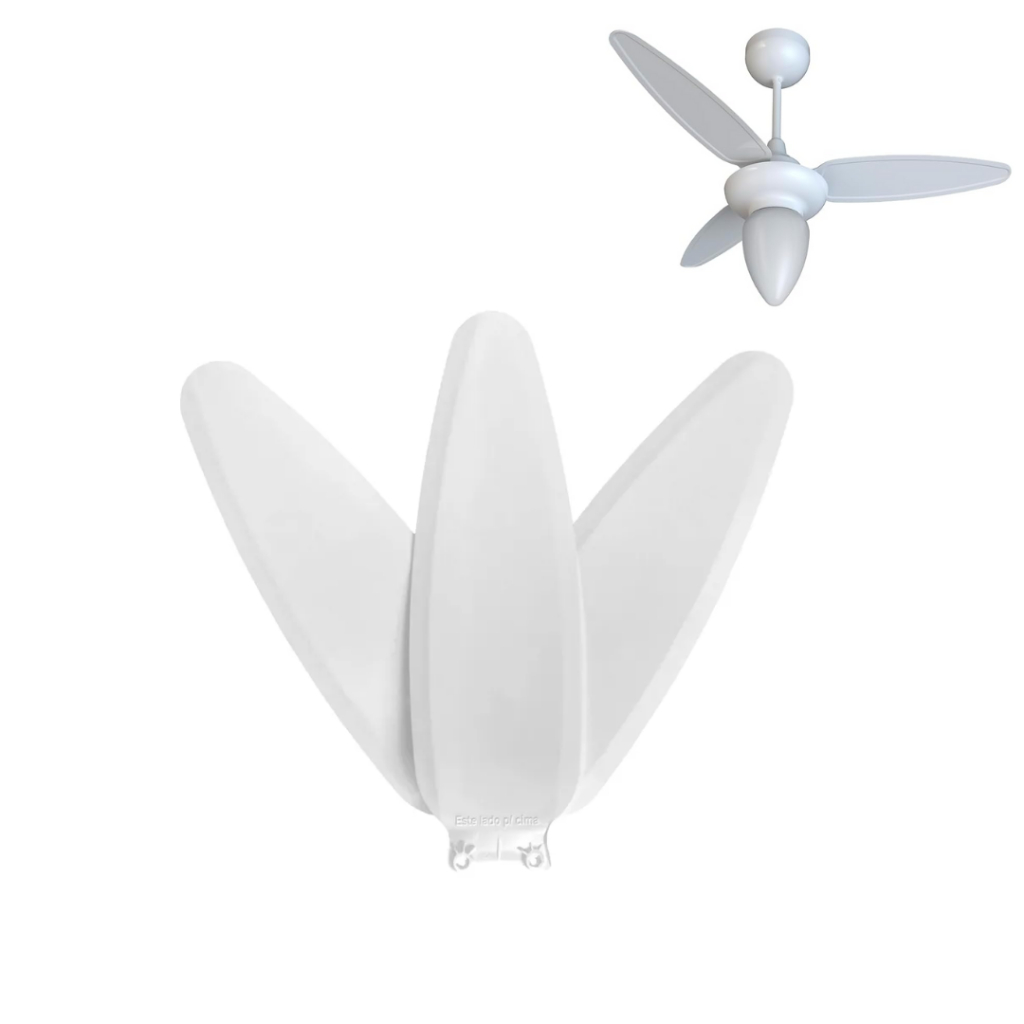 Hélice Pá Ventilador Ventisol Wind Branca C/3 Un Original