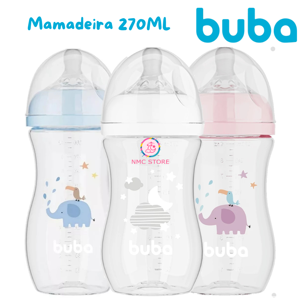 Mamadeira Easy Flow - Anticólica 270 ml Buba em Oferta na Shopee
