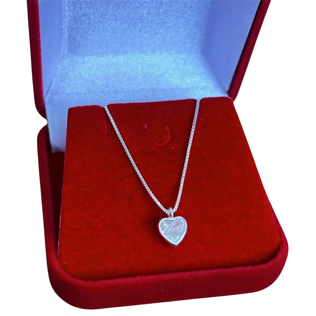 Colar Ponto de Luz Coração em Prata 925 Legítima – Feminino
