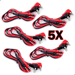 Kit 5 Cabo Ponta De Prova 1000v 90º Graus P/ Multímetro Voltímetro Amperímetro em Oferta na Shopee