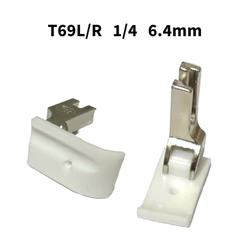 Calcador Vivo Cordão Teflon Com Canaleta 1/4 6.4mm Lado Esquerdo Direito Máquina Costura Reta Industrial