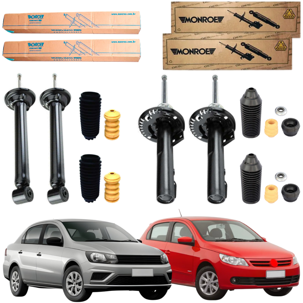 KIT 4 AMORTECEDOR GOL E VOYAGE G5 G6 G7 2008 A 2023 MONROE + KIT