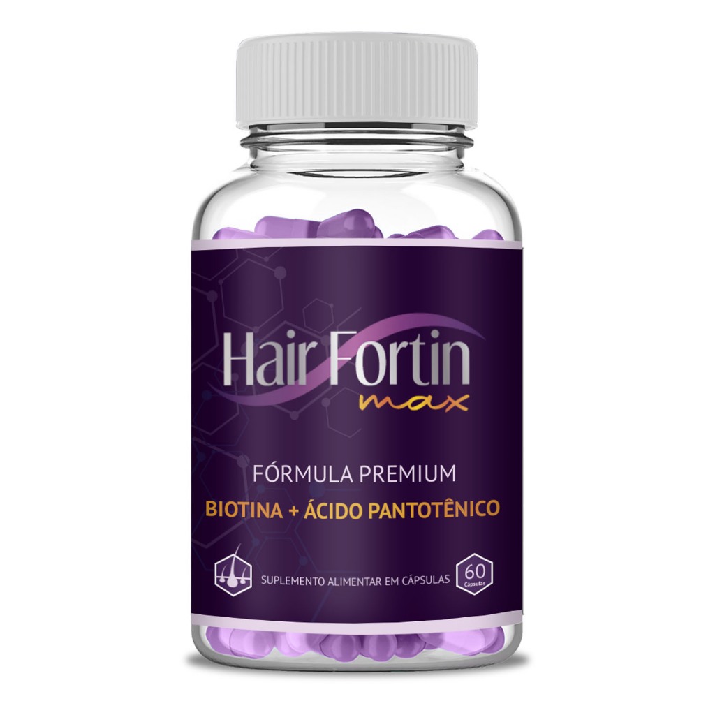 Hair Fortin Max Premium Original 60 Cápsulas