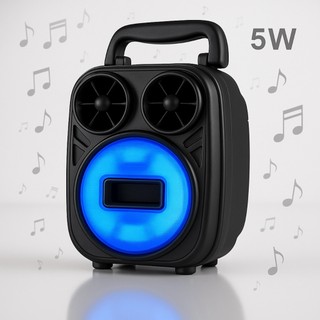 Caixa Acústica Sem Fio Bluetooth Potente Portátil Recarregável Som Rádio  Compacta Alto F…