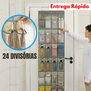 Sapateira Suspenso de Porta Organizador Multiuso Divisória Vertical Chinelo Spatos  OG-32…