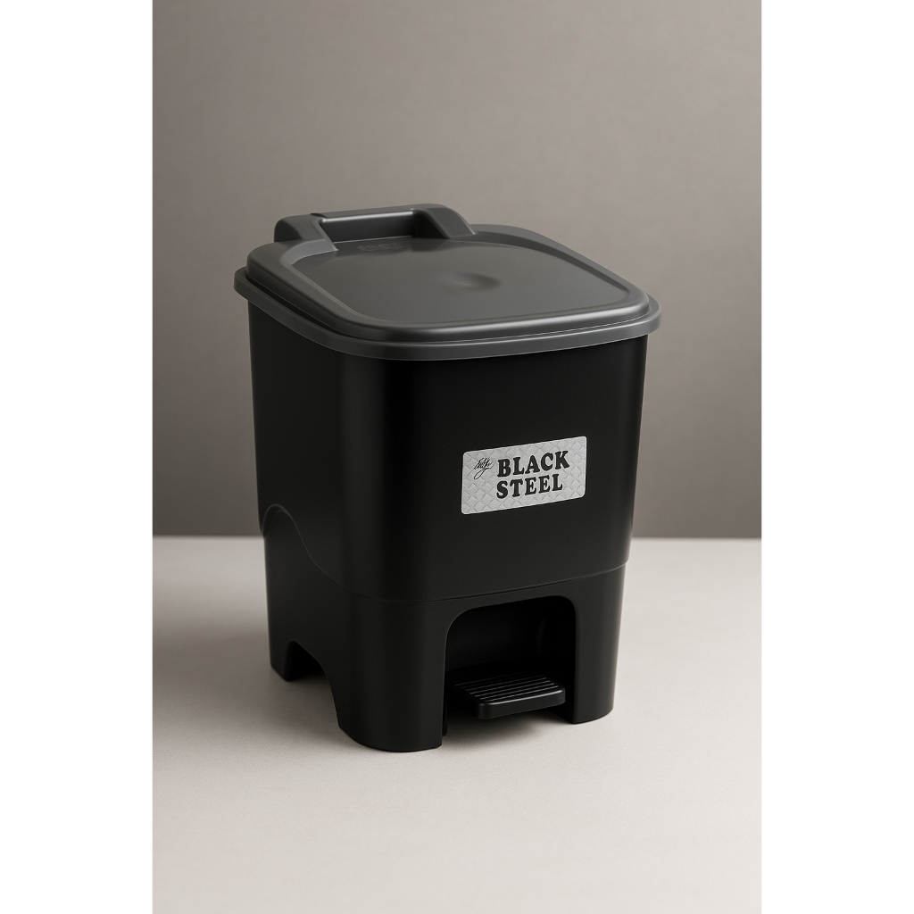 Kit 1 ou 3 Cesto Lixeira Quadrada 7L Pedal Plástico Casa Cozinha Banheiro Escritório