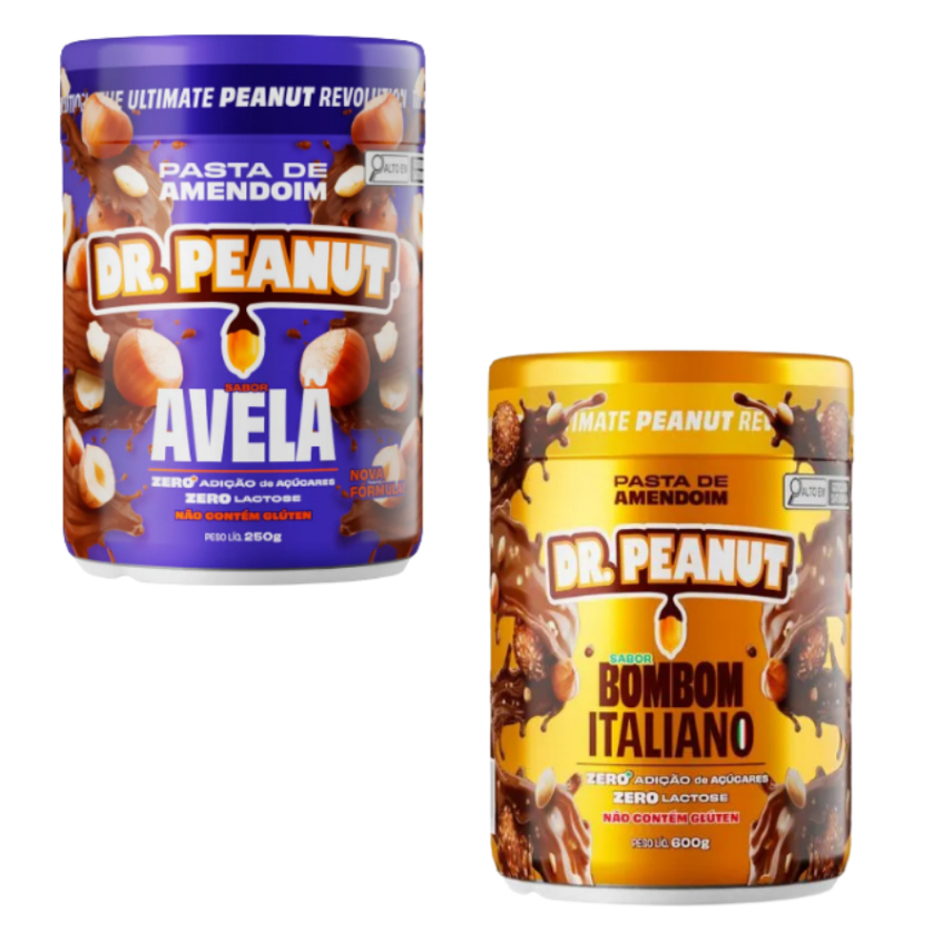 Kit 2x Pasta de Amendoim (250g) Zero açúcar e Zero lactose - Dr Peanut - Food & Beverages