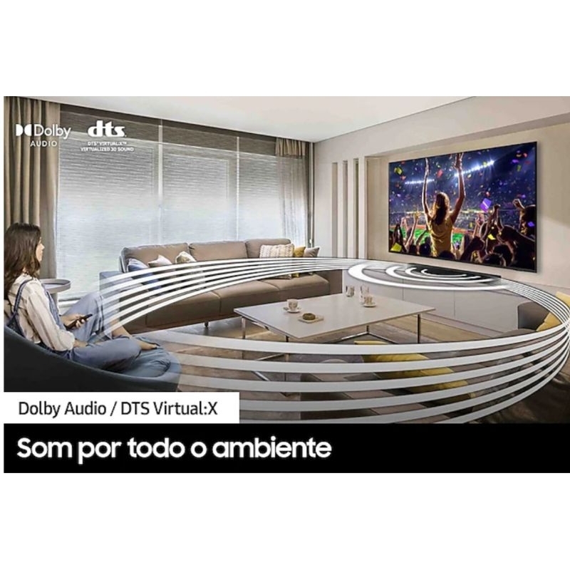 Soundbar Samsung HW-B550, com 2.1 canais, Bluetooth e Subwoofer sem fio.