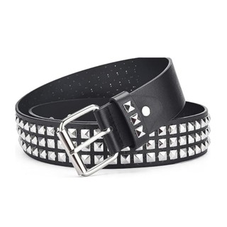 Cinto Com Fileiras De Tachas Metal Pirâmide Contas Prateadas Adicionar aos favoritos em Oferta na Shopee