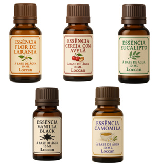 Kit com 5 Aromas Essências a Base de Agua para Aromatizador a Pronta Entrega em Oferta na Shopee