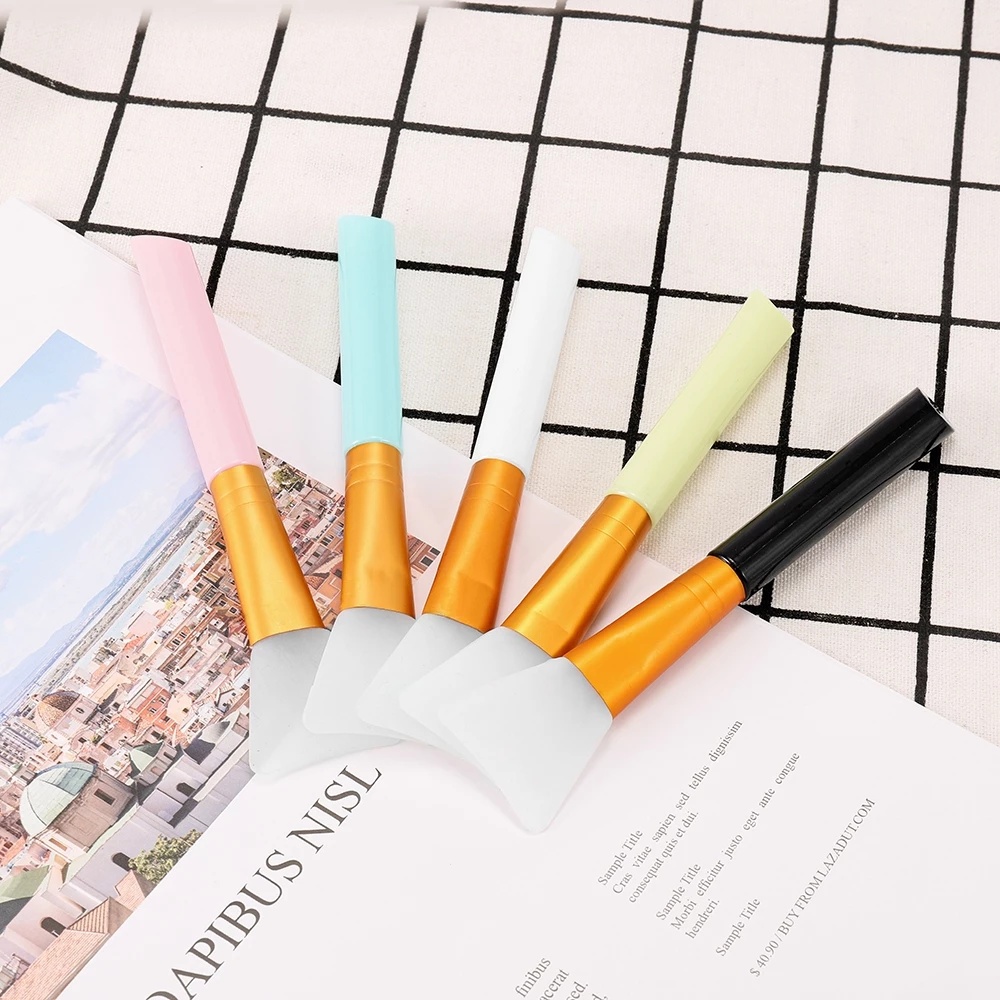 Espatula silicone pincel acessorio aplicar skin care mascara facial creme serum base make cosmetico maquiagem