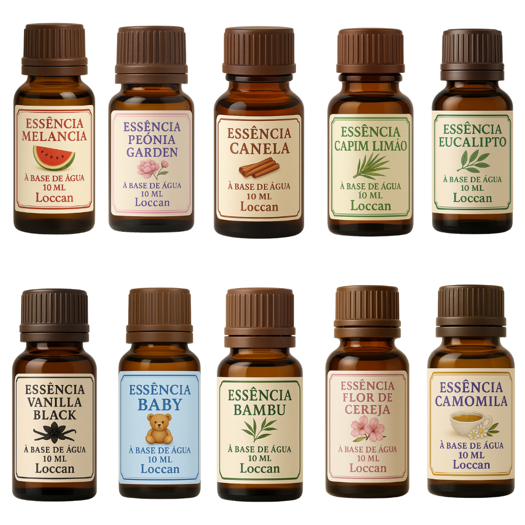 Kit 10 Essências a Base de Agua 10ml a Pronta Entrega