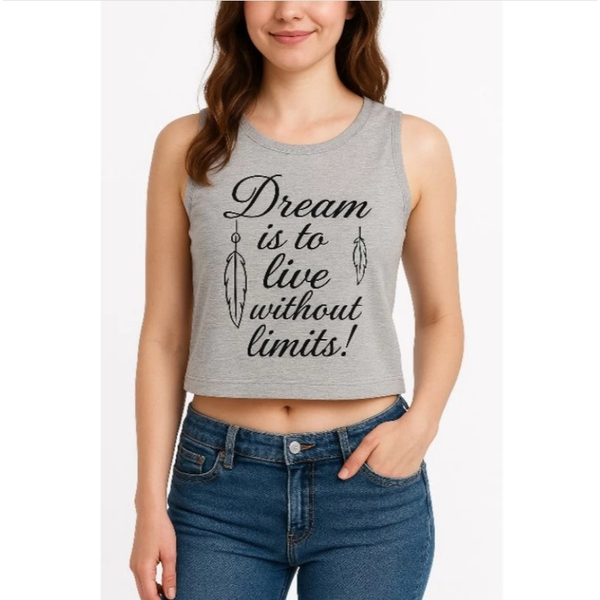 Cropped Regata Feminina Casual Blusa Camiseta Top para Academia Cinza Fitness Blusinha dia a dia Leve Moletom em Oferta na Shopee