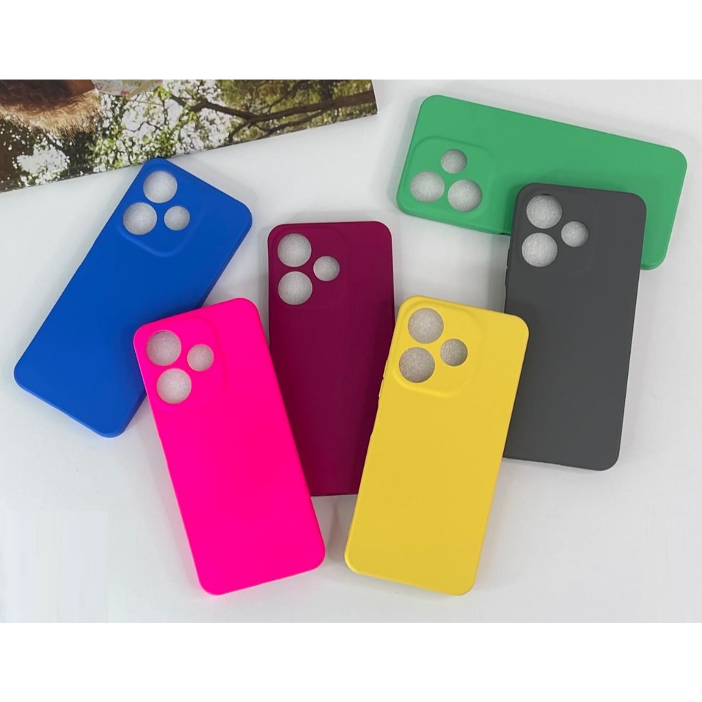 Kit Capinha Capa Case compatível Para - Redmi 13 4G - Com Película Silicone Aveludado em Oferta na Shopee