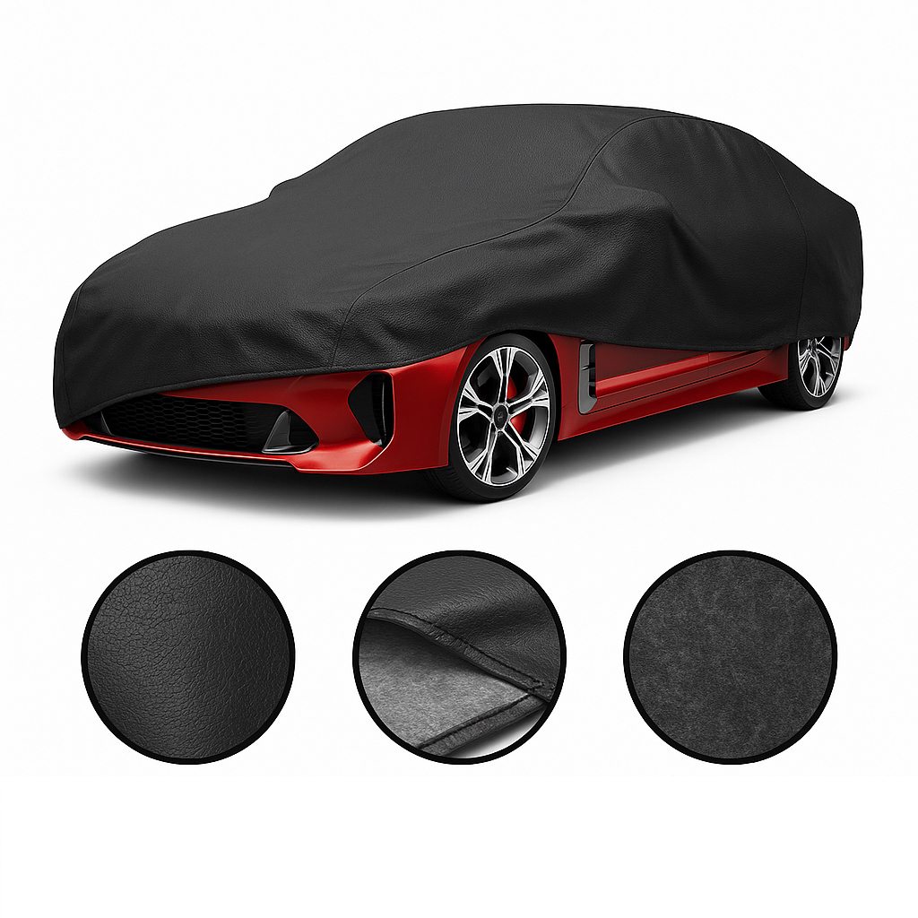 Capa Para Cobrir Carro em Couro Ecológico impermeável Proteção Chuva Granizo Sol P M G.
