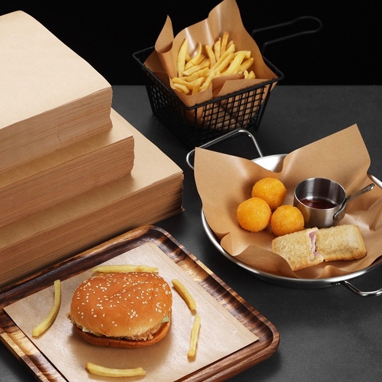 50 Folhas De Papel À Prova De Óleo Forma de Airfryer Descartavel Antiaderente de Papel Para Sanduíche,Fritas,Cookies em Oferta na Shopee