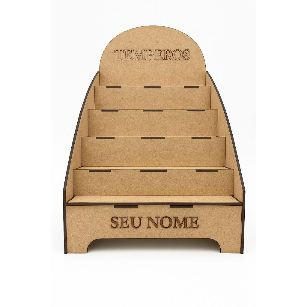 Suporte Organizador de Temperos Personalizado com Nome – Organização e Estilo na Cozinha