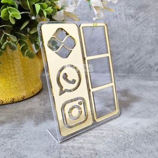 Placa Pix 3 Em 1 QR Code em Acrílico Loja Balção Mesa em Oferta na Shopee