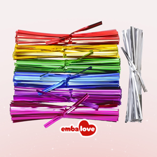 100 Fecho Prático Amarrilo 11cm Metalizado em Oferta na Shopee