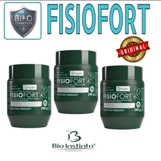 Kit 3 Fisiofort Verde Pomada Massageadora 240gr Pote - Bio Instinto em Oferta na Shopee